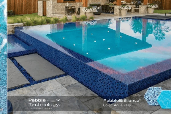 Sparkling Water PebbleBrilliance pool finish — pool view