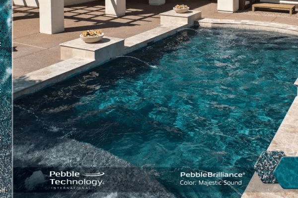 Majestic Sound PebbleBrilliance pool finish — pool view