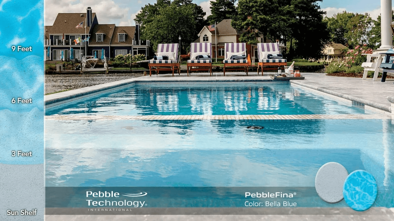 Luxury Pool with Bella Blue finish