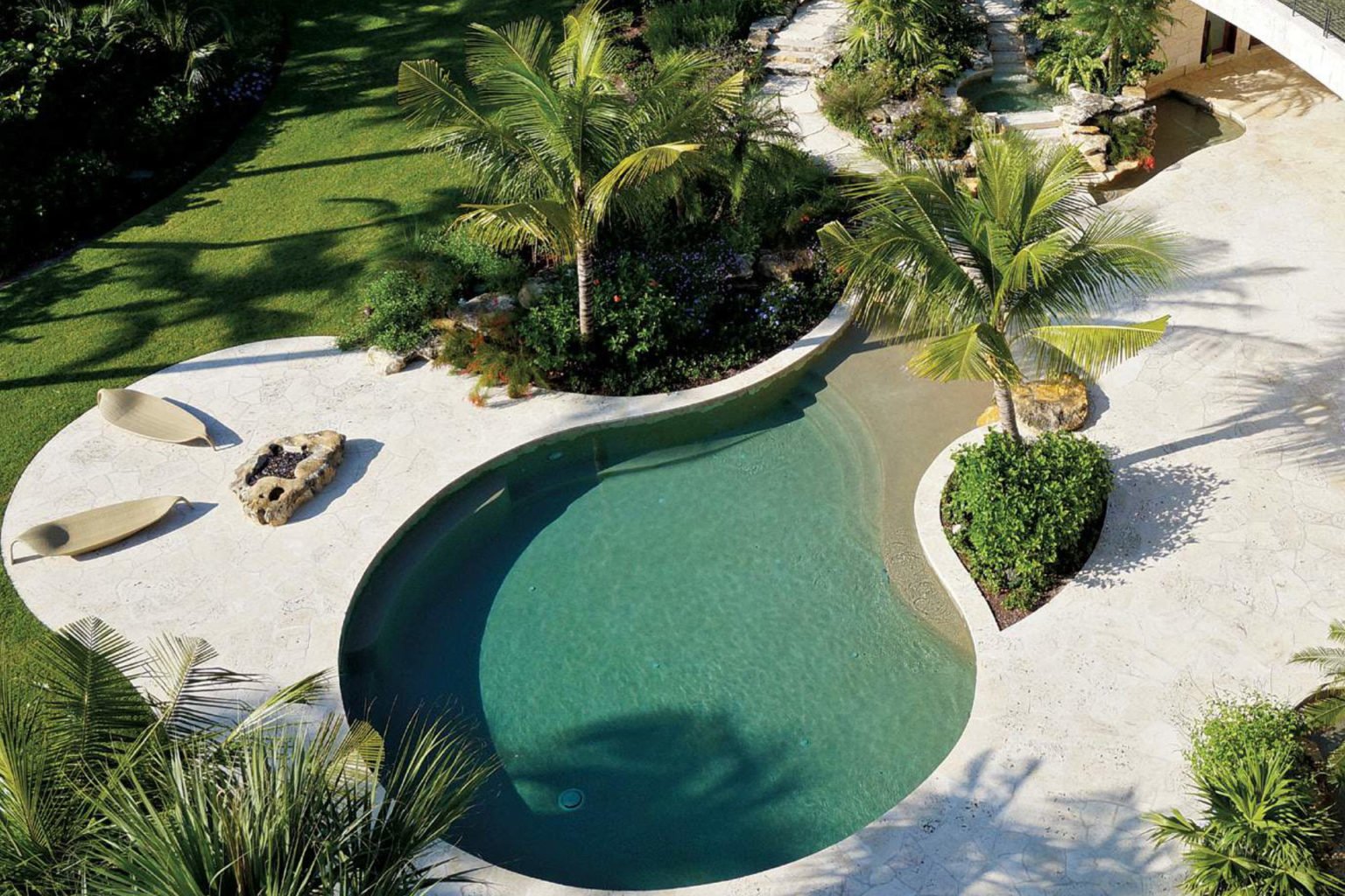 Tropical Oasis Pool with Desert Gold finish